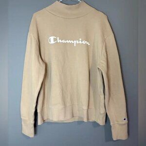 Champion size large Fawn Beige Sweatshirt, pull over, long sleeve,